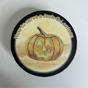 MWW 4” Mini Plate Set Jack-O-Lantern Halloween pumpkin Fall